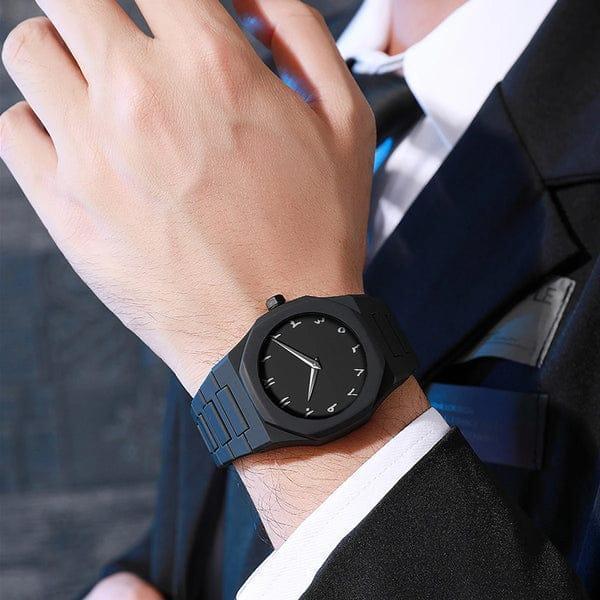 Men's Arabic Aura Watch _Water Resistance, Pull And Push Crowm
